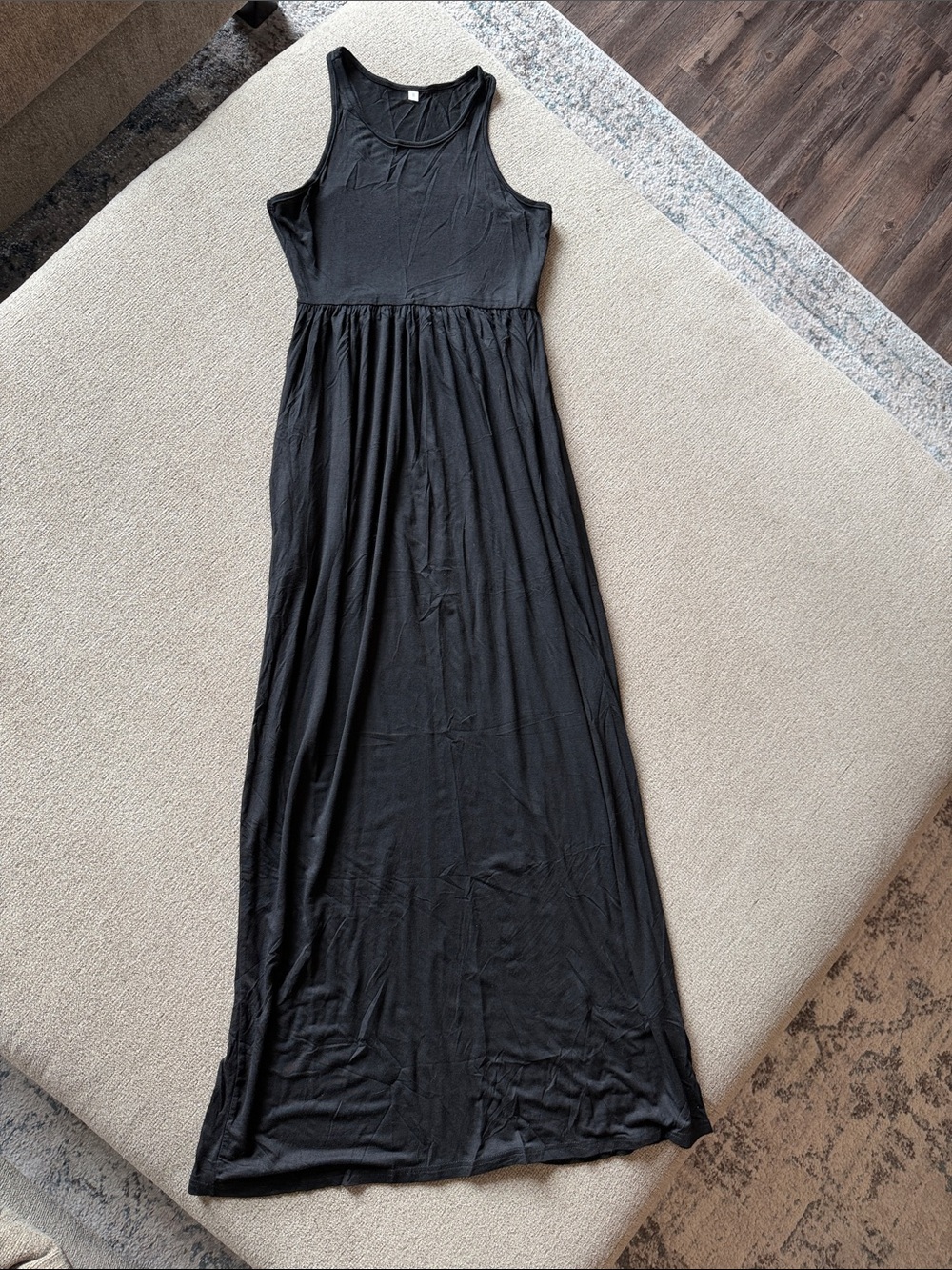 Classic Black Sleeveless Maxi Dress